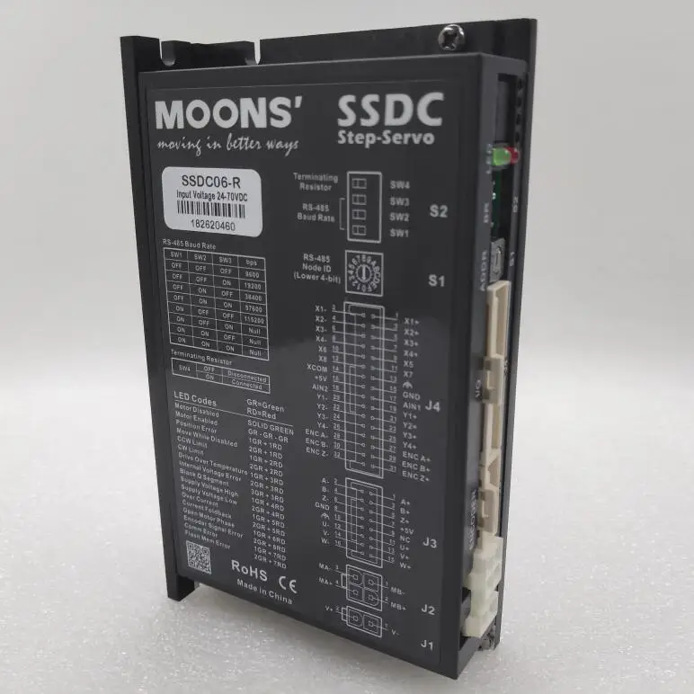 SSDC06-R 24-70V 0.1A-6A closed loop step-servo drive  RTU RS-485 nema 17 23 24 stepping motor drive up to 32 axes