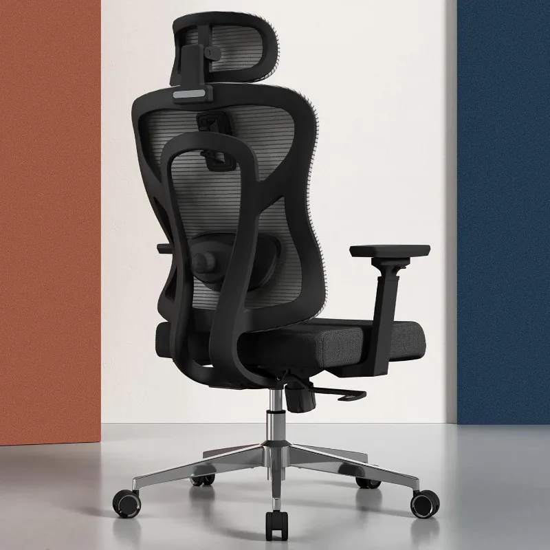 

High Back Desk Chair with 3D Armrests, Adaptive Thoracic Support, 3D lumbar support & Adjustable Headrest, Home Swivel