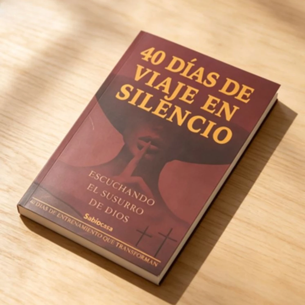 40 Days of Silent Journey in Spanish, Spiritual Practice Reading, Listening to God Whisper, Self Growth, Healing, Faith Books
