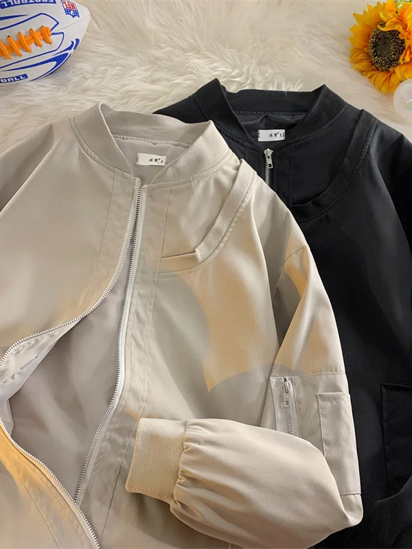 

Модный винтажный бейсбольный джет, мужской свободный летный костюм, повседневная верхняя одежда в американском стиле, длинная молодежная одежда на молнии