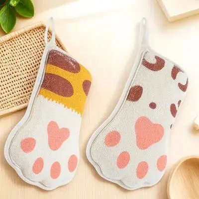 

2pcs Baby Toddler Cartoon Bath Towel Set Soft Exfoliating Kids Shower Scrubber For Sensitive Skin Infant Children Bathing