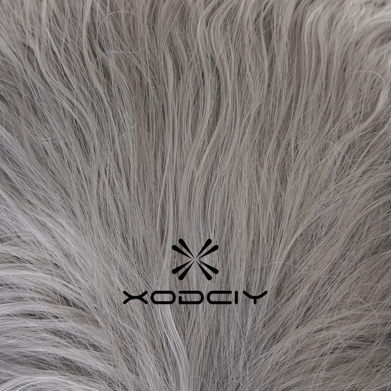 남성용 합성 머리카락 애니메이션 코스프레 가발 남성용 간달프 긴 회색 수염 가발 내열성 파티 할로윈 역할 놀이