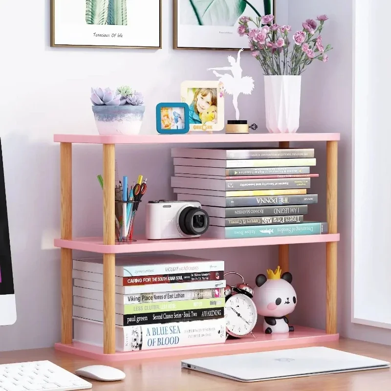 #Multi-layer Partition Small Home Storage Holders Bookcase Wooden Shelf Desktop Racks Desk Children Storage Multi-fun Office Des