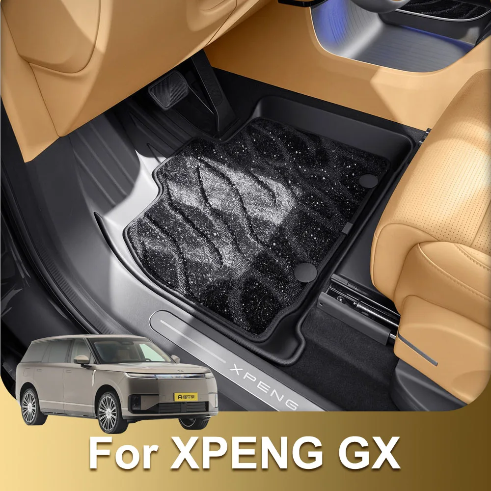 Fit For Xpeng GX TPE Floor Mat Automotive Supplies Double-layered Eco-friendly Carpet Scratch-resistant And Wear-resistant
