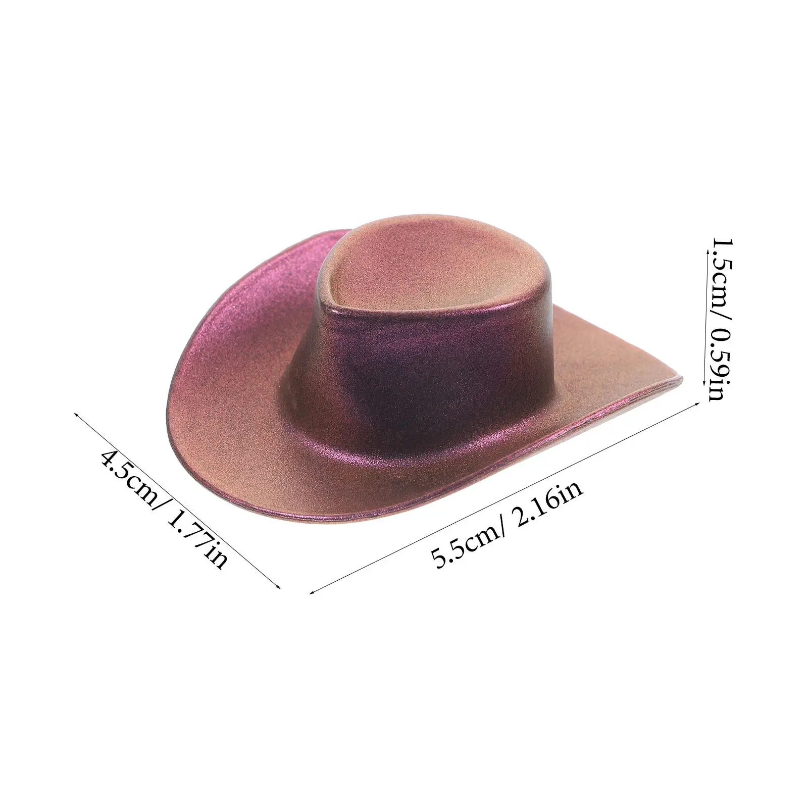 Mini sombreros de vaquero de plástico, ligeros, decorativos, pequeños, para manualidades, recuerdos de fiesta, accesorios de fotografía, miniatura, 20 Uds.