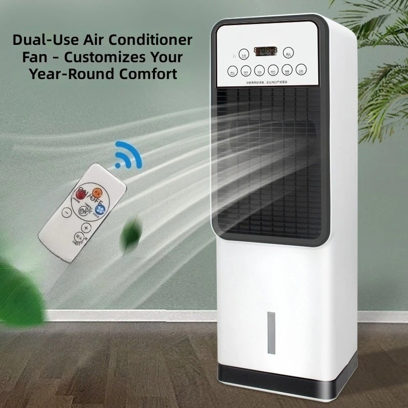 

Water-Cooled Air Conditioning Fan, Vertical Electric Bladeless Fan, Home Use Mobile Cooling, 2 in 1 Cold Fan with Water Tank