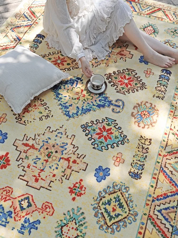 

Persian Rugs for Living Room American Thick Rug Carpet Bedroom Nordic Morocco Carpets Coffee Table Sofa Large Area Rug