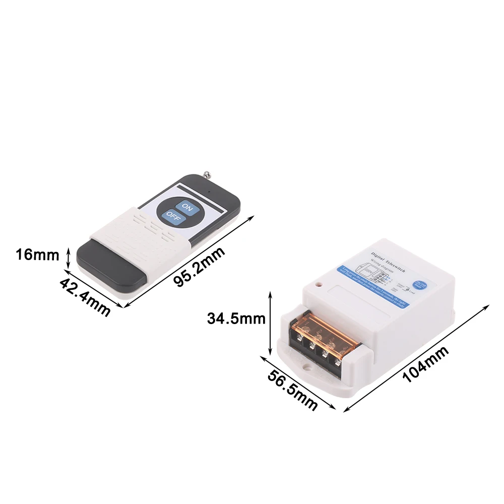 Wireless Remote Control Switch 30A 220V Remote Control for Electric Gate Light water pump Receiver Transmitter 1000M