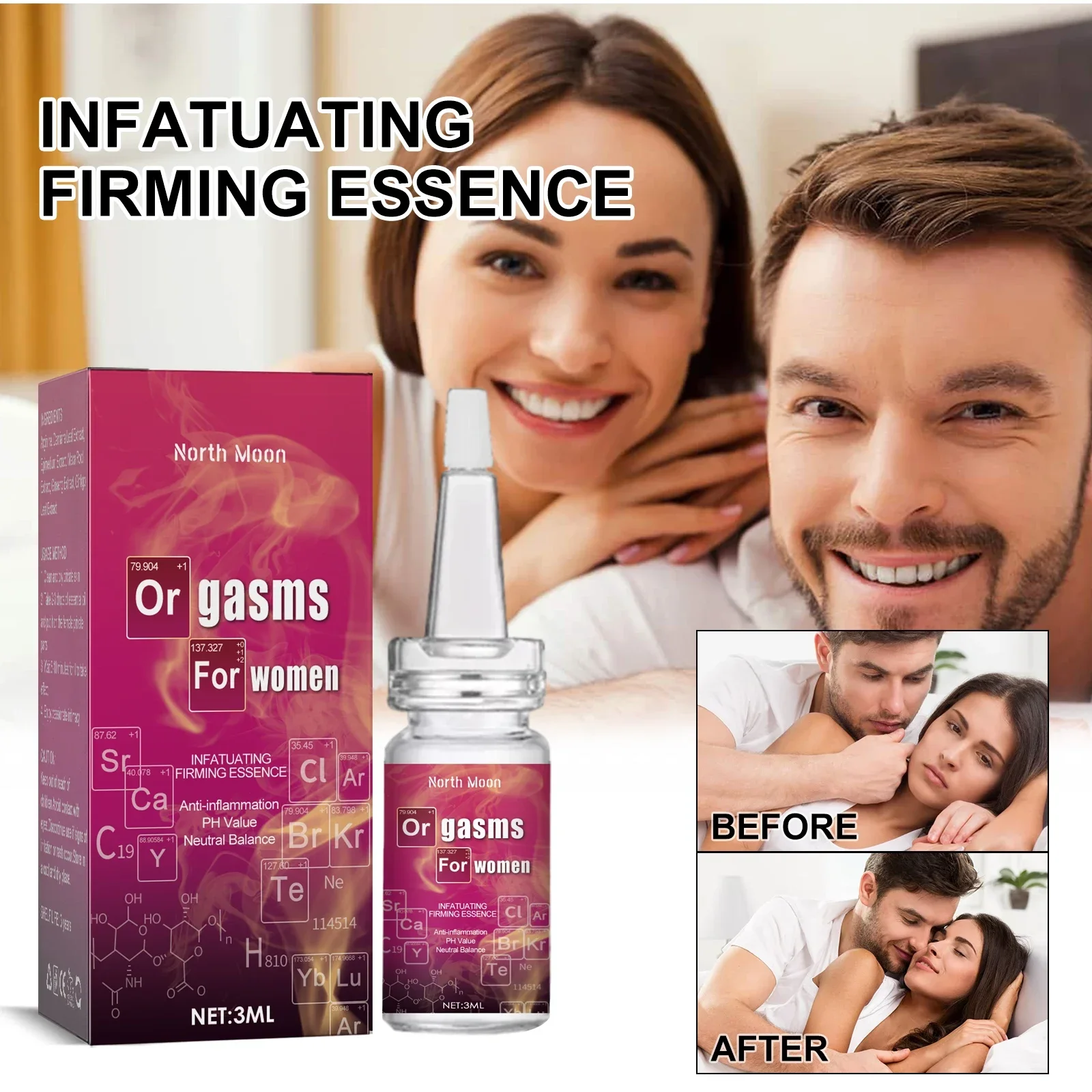 Oli sessuali in gel excitativo femminile per l'essenza rassodante infatuante per le donne acriliche