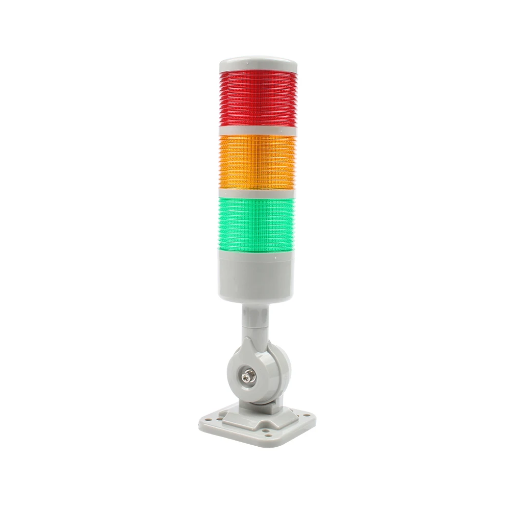 3 layers Rotatable 180 Stack light Red warning light industrial for CNC machine DC 24V 12V AC220V 110V Steady flashing light LED