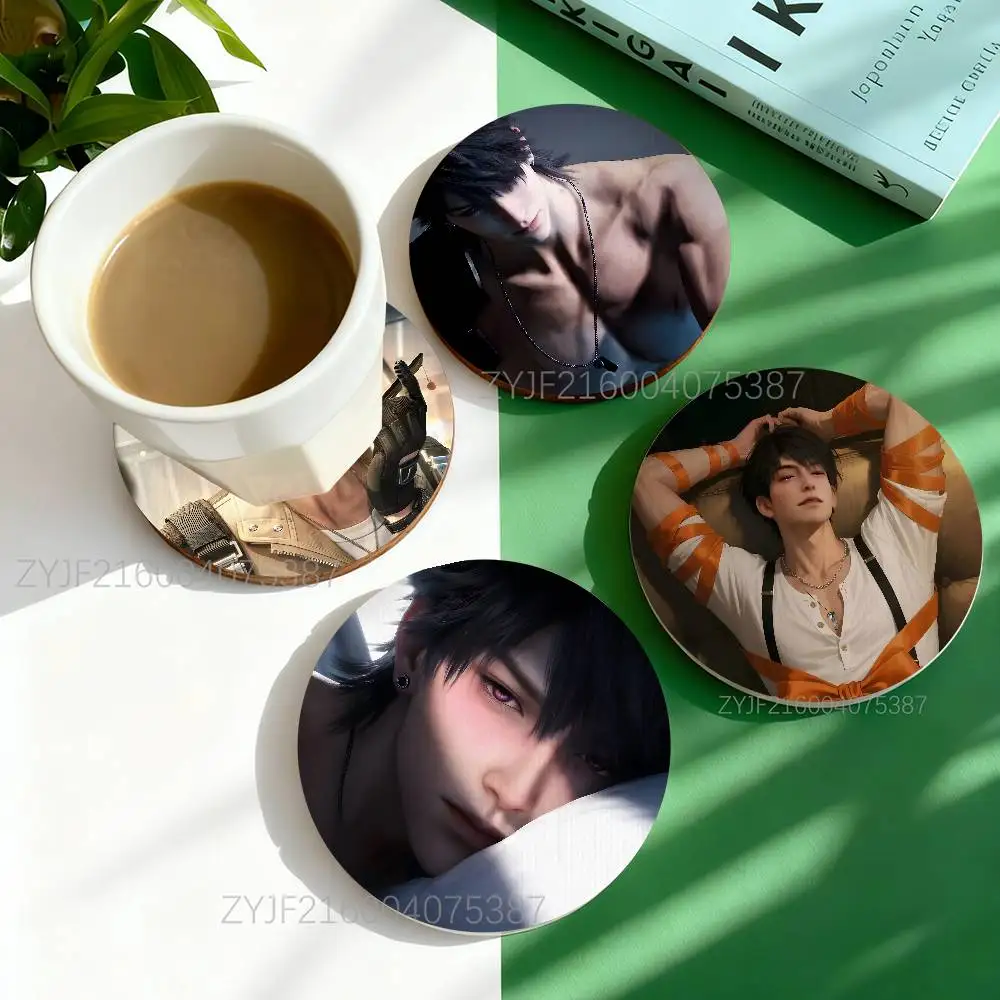 

Caleb L-Love And Deepspace Round Wooden Coasters For Cute Design Suitable for Drinks Tea,Coffee Home Gift Choice Holidays