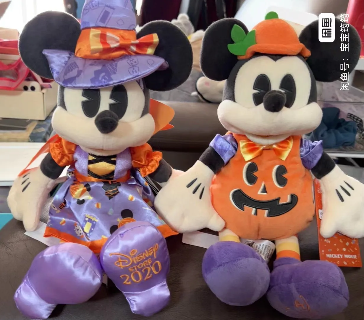 original 2020 Shanghai Disney Halloween Mickey Minnie plush toy soft doll Birthday Present For Child