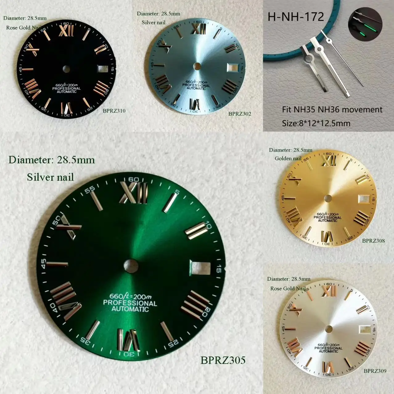 28.5mm New high-quality products s logo Roman number S dial suitable for nh dial 35 movement s watch accessories repair tools