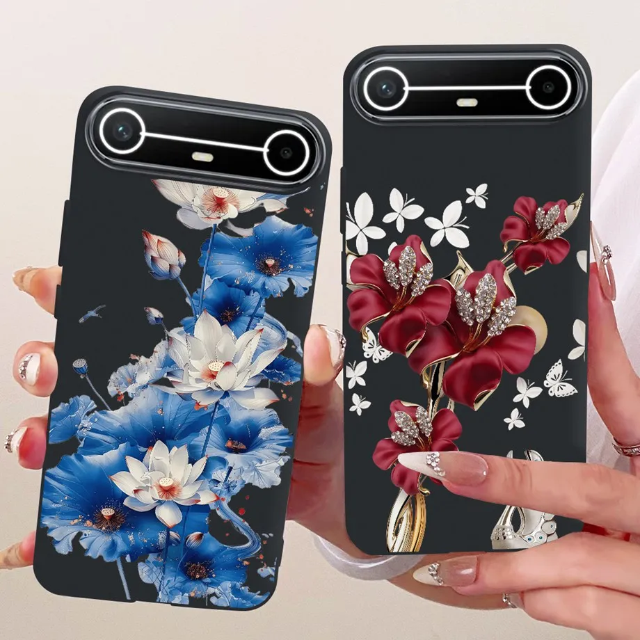 الأزهار فراشة القوس تصميم نمط جراب هاتف ل Tecno Pova سليم 5G حالات الموضة KM9 لينة للصدمات الأسود الغطاء الخلفي الوفير #4