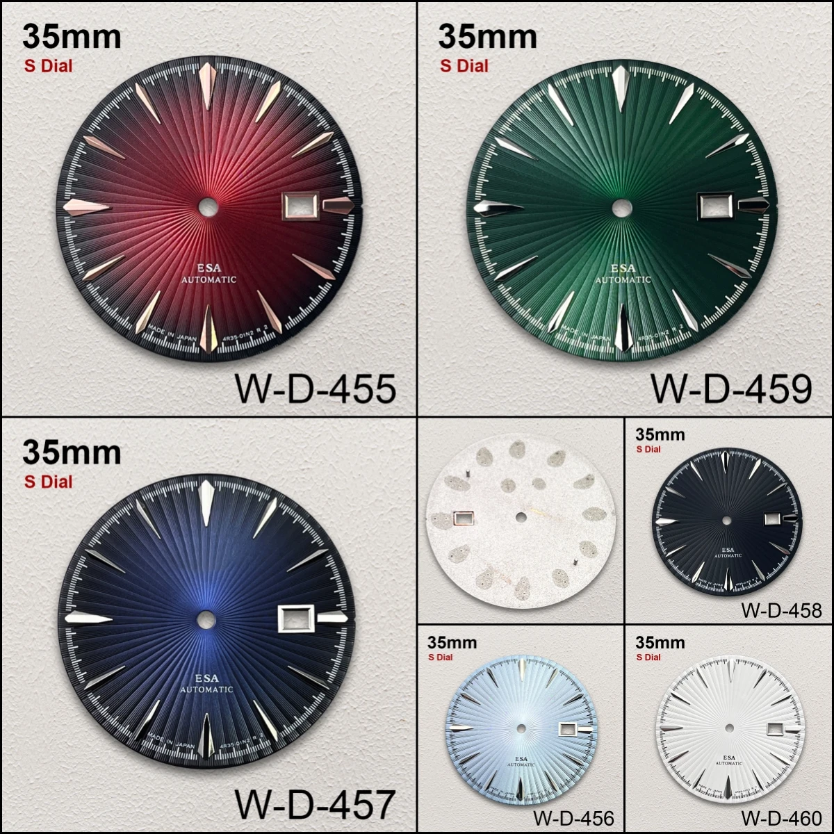 35mm Cocktail S Dial Fit NH35 Movement High-Quality Vertical Grain Dial Watch Modification Accessories