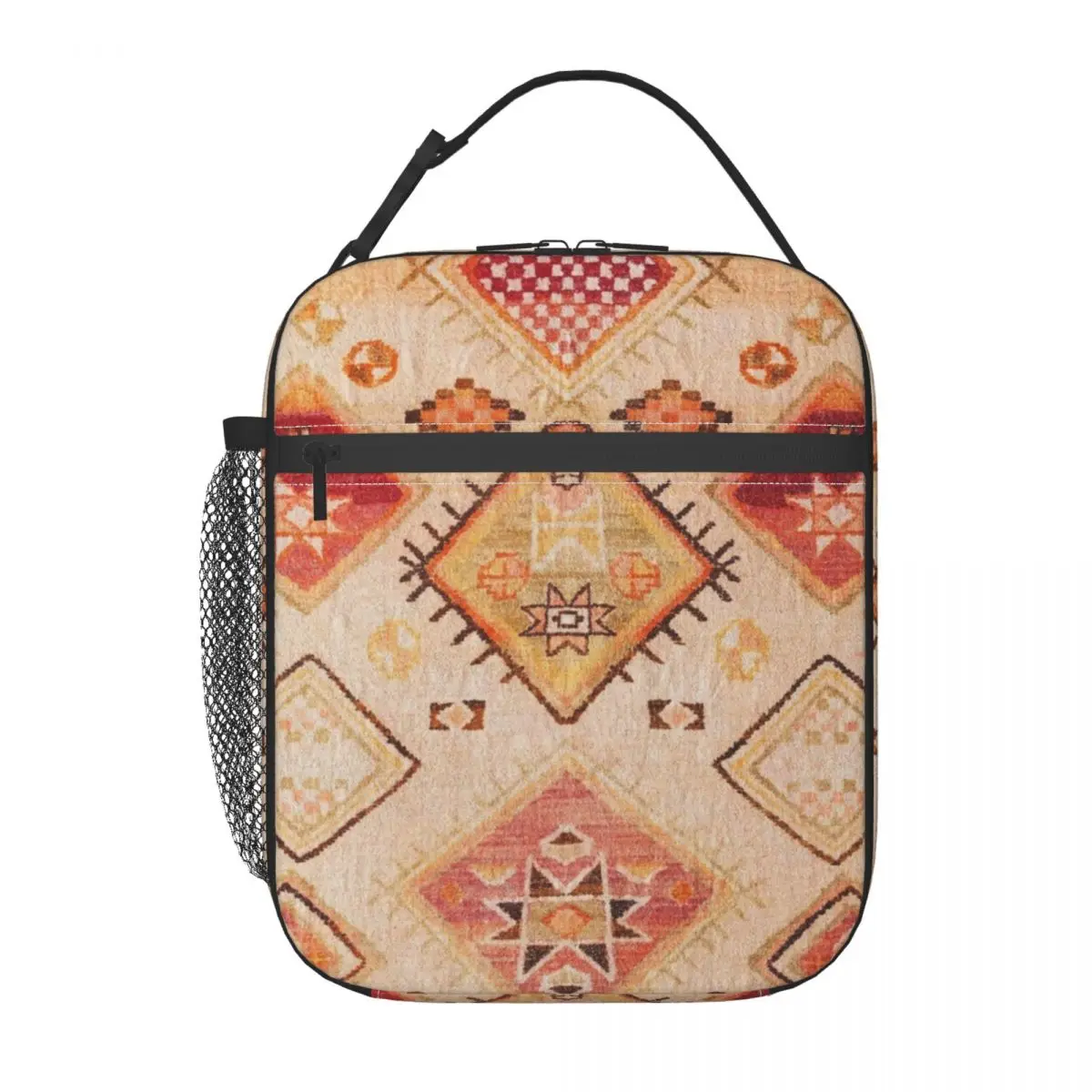 Berber Desert Moroccan Style Insulated Lunch Bag for School Office Bohemian Diamond Leakproof Cooler Thermal Lunch Box Kids