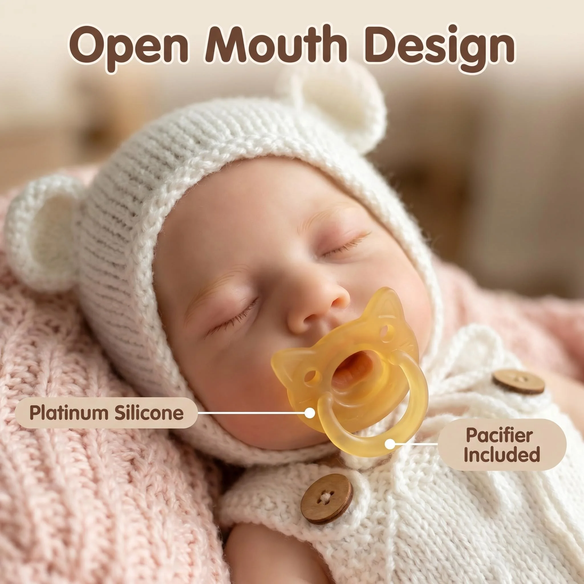 NPK 12inch Full Solid Silicone Flexible Super Soft Cute Loulou Girl Doll Small Size Squish Lifelike Reborn Bebe Toy view 6