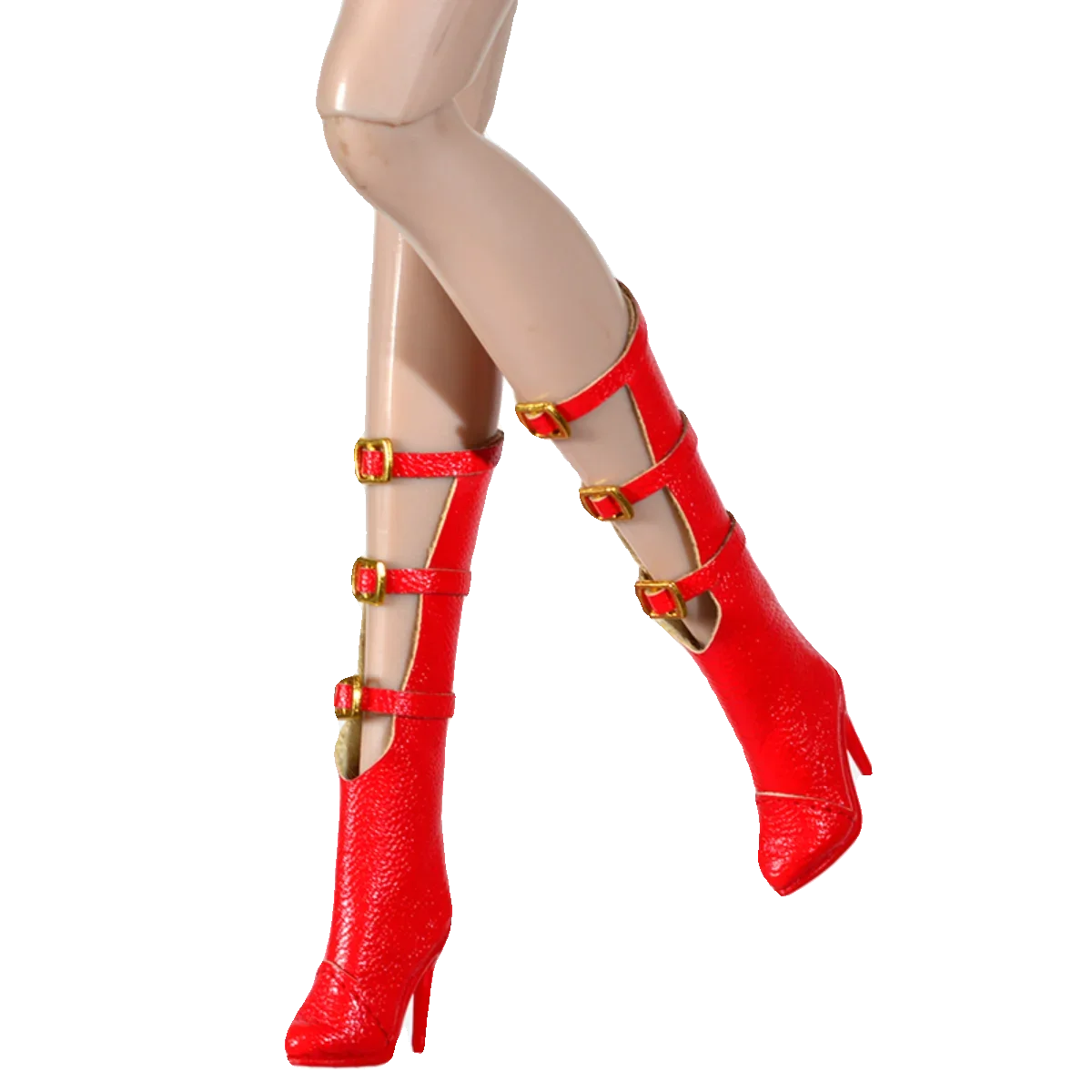 1/6 Schaal Mode Sexy Kant Hoge Hakken Vrouwelijke Actiefiguren Holle Laarzen Model voor FR6.0 Nu.face 3.0 FR2 Speelgoed Body