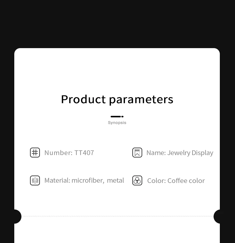 Oirlv Kaffeefarbenes Schmuck-Display-Set aus Mikrofaser und Metall für Ringe, Armbänder, Halsketten und Anhänger, Schmuck-Display-Tablett für Juweliergeschäfte – Detail 6