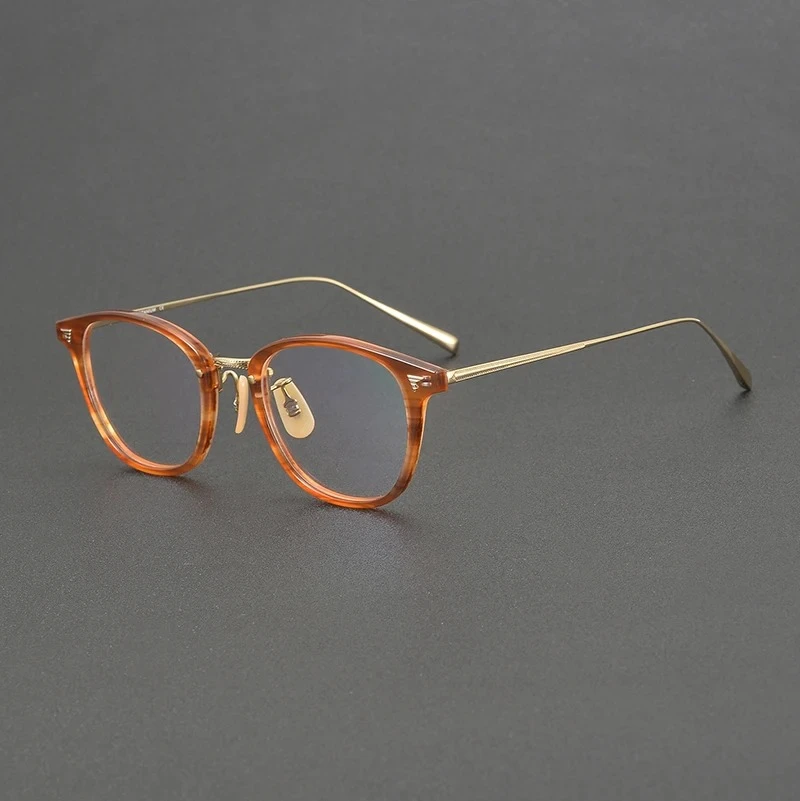 

Acetate Titanium Glasses Frame for Men 2026 FASHION Round Eyeglasses Frames Women Titanium Spectacles Male Ultralight Eyewear