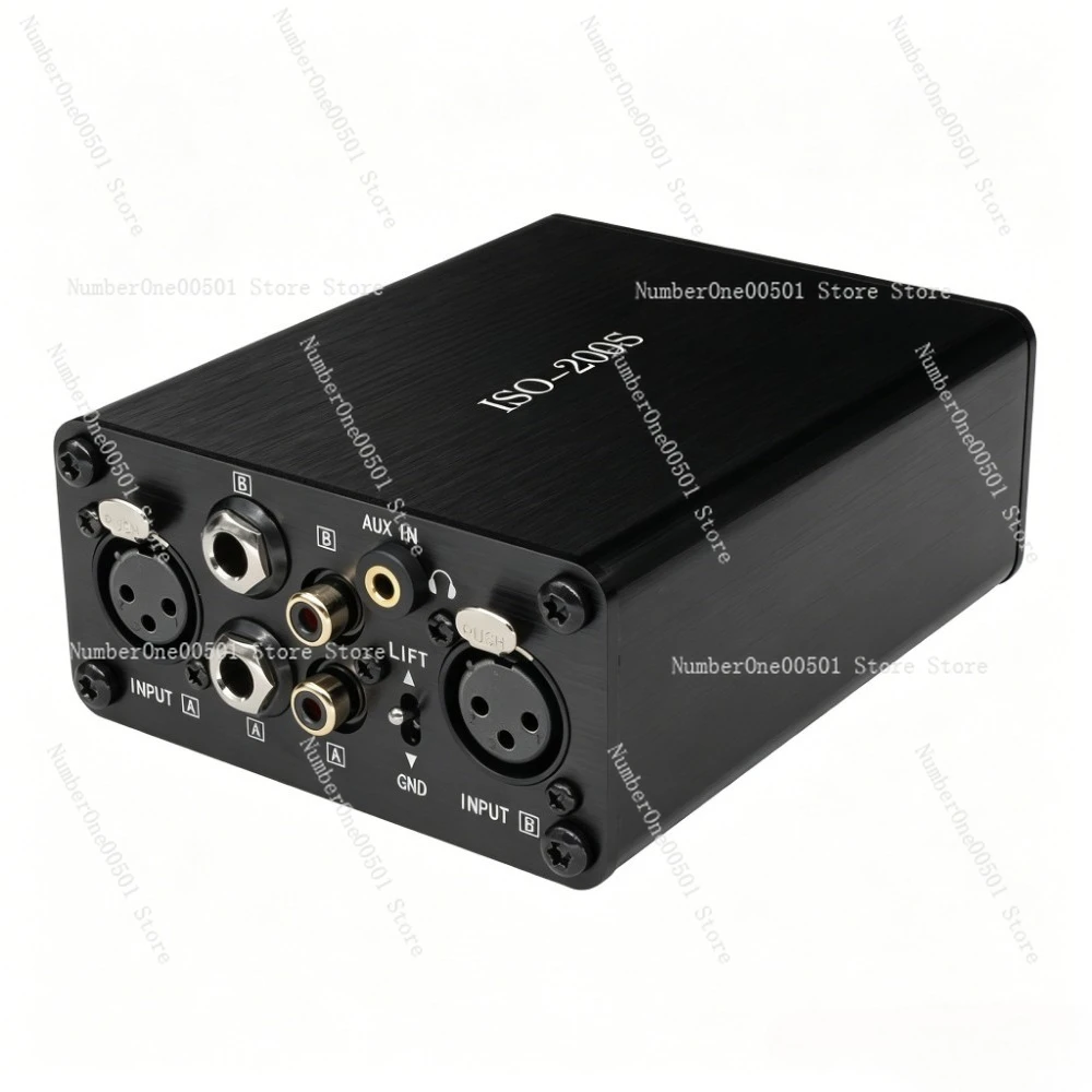 

ISO-200S Multi-Function Audio Isolator Ground Loop Current Eliminator XLR 6.5 RCA for Sound Card Speaker Noise Reduction