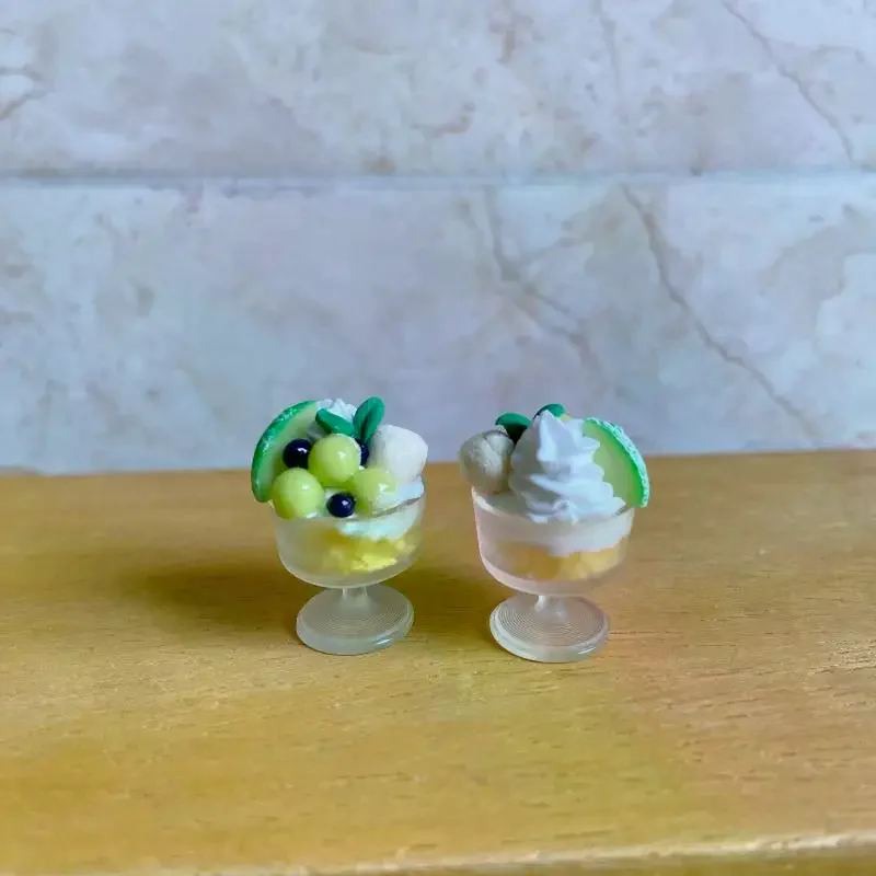 1 Stuks Poppenhuis Miniatuur Thee Winkel Honingdauw Soda Hami Meloen Ijs Cup Model Voor Poppenhuis Decor Kids Fantasiespel speelgoed Gift