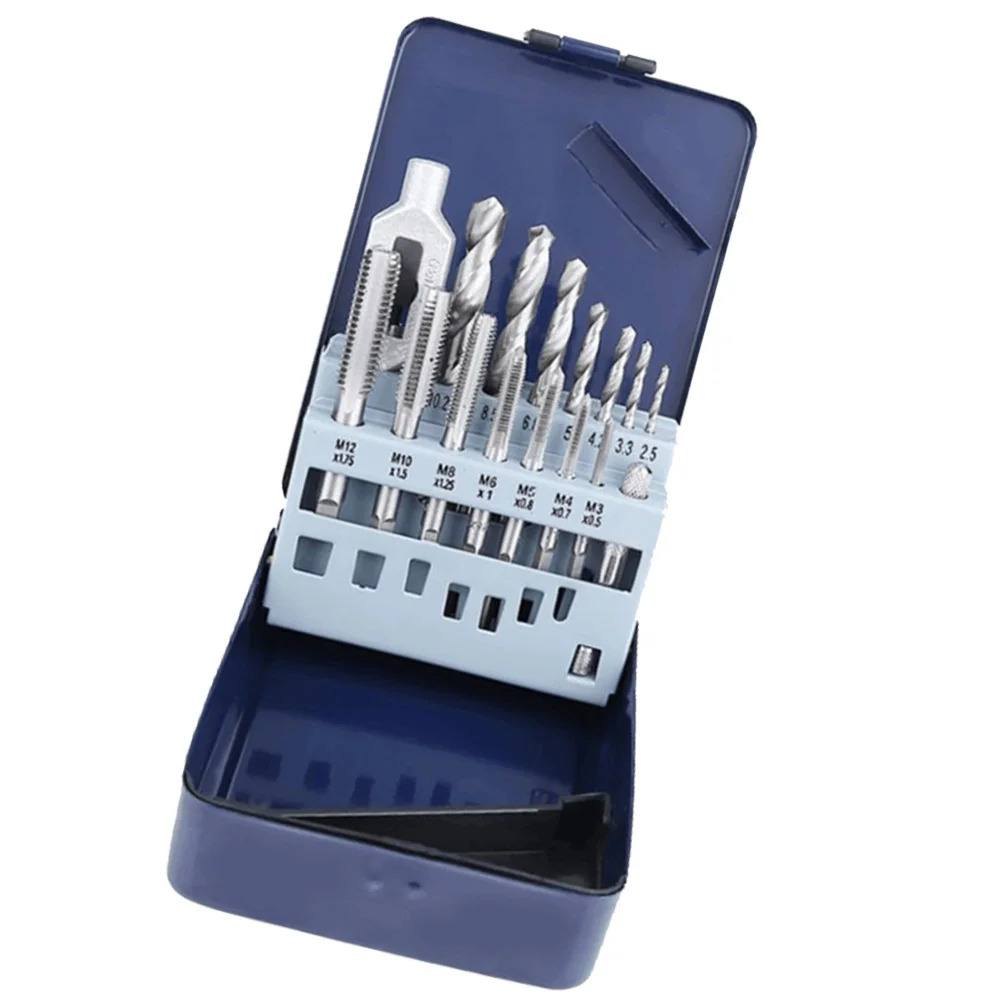 15PCS/Set Metric Screw Tap Tool Hand Tool Alloy Steel Tapping Tool Set Drill Bit Screw Tap set screw tap wrench