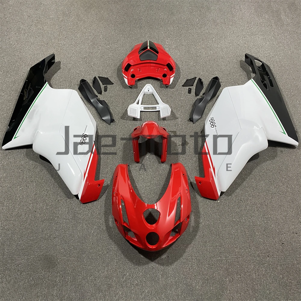 for 749 749S 999 999S 2003 2004  Single Seat  Injection ABS Plastics Full Fairings Kit Mold Replace Accessories Red White C