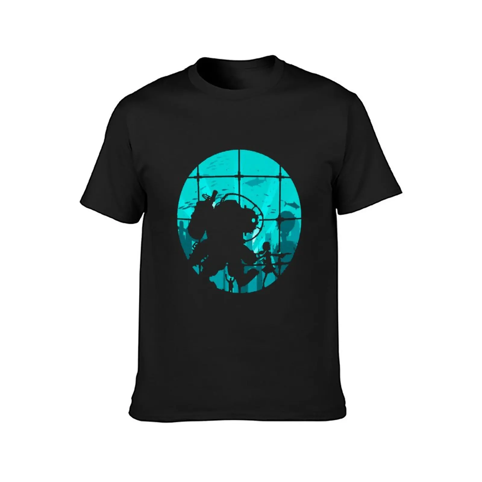 Bioshock Blue PNG T-Shirt aesthetic clothes oversized cute tops for a boy men graphic t shirts