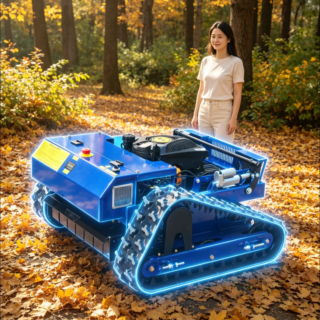 Customized remote-controlled lawn mower multifunctional equipment can be equipped with snow shovel storage rack, etc view 5