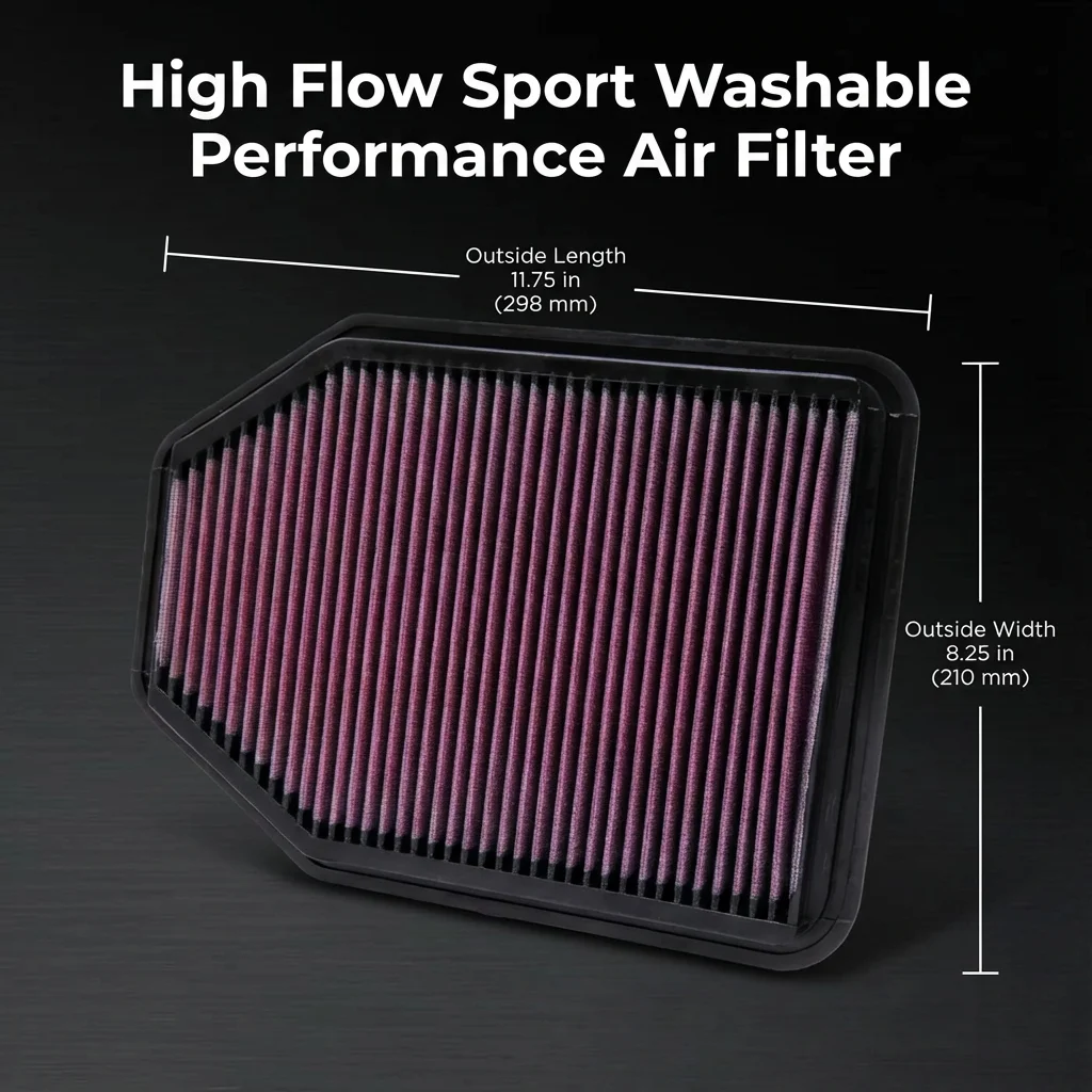 

Для Jeep Wrangler II III JK JKU 3.6 3.8 V6 Pentastar 2007-2018 Высокопроизводительный внедорожный спортивный моющийся воздушный фильтр 33-2364