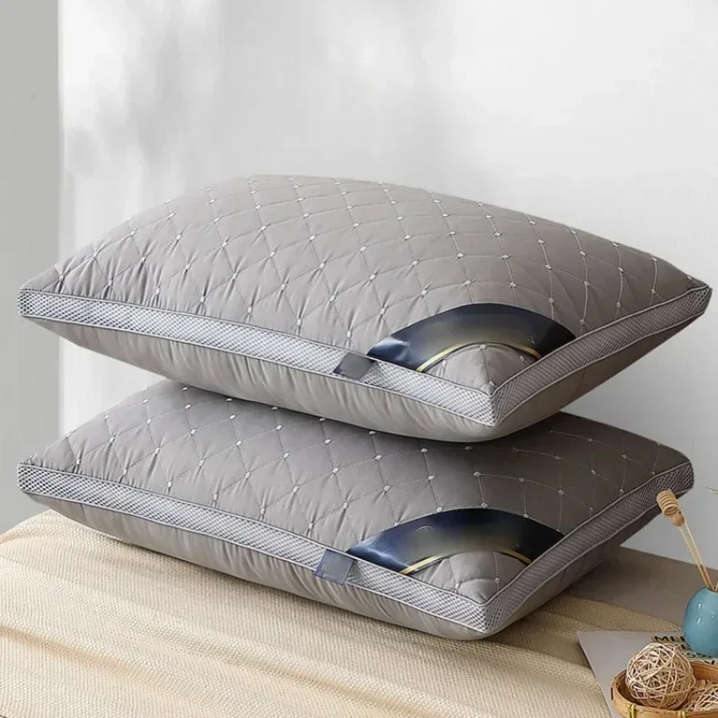 1PC Orthopedic Cervical‑Support Pillow Core Sleep‑Aid High‑Resilience Non‑Deformable Bed Pillow Single Pillow for Home Use
