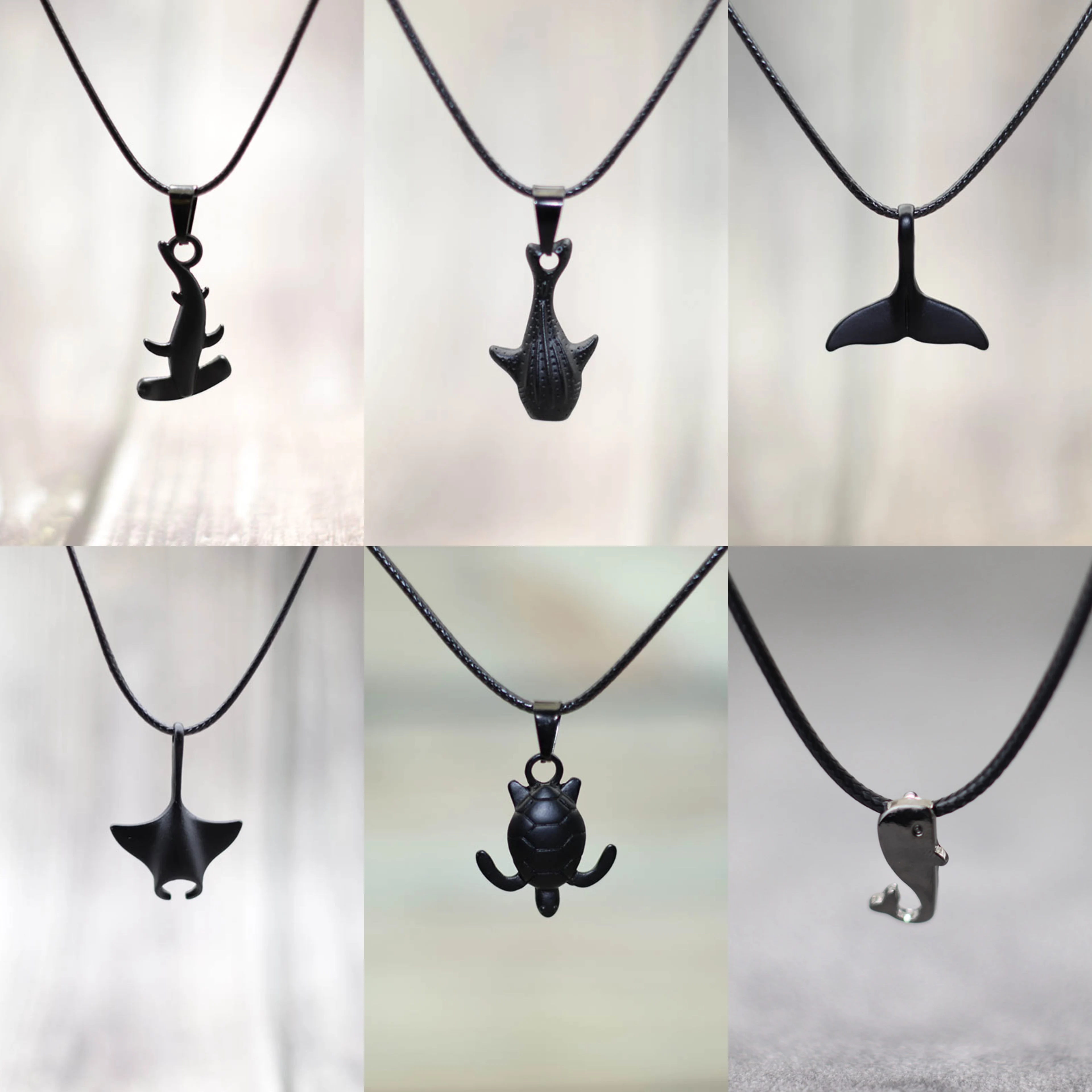 New Marine Animal Manta Shark Whale Necklace For Men 24 Inches Long Collar Beach Surfing Neck Accessories Pendant Hiphop Colar