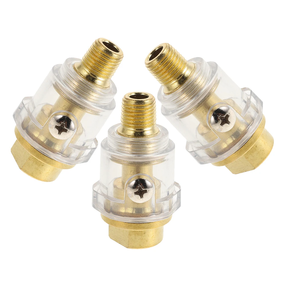 

3Pcs Oil Water Separator Accessories 1/4 Inch Air Compressor Durable Brass Synthetic Lubricator Pneumatic Tool Mini Oiler Kit