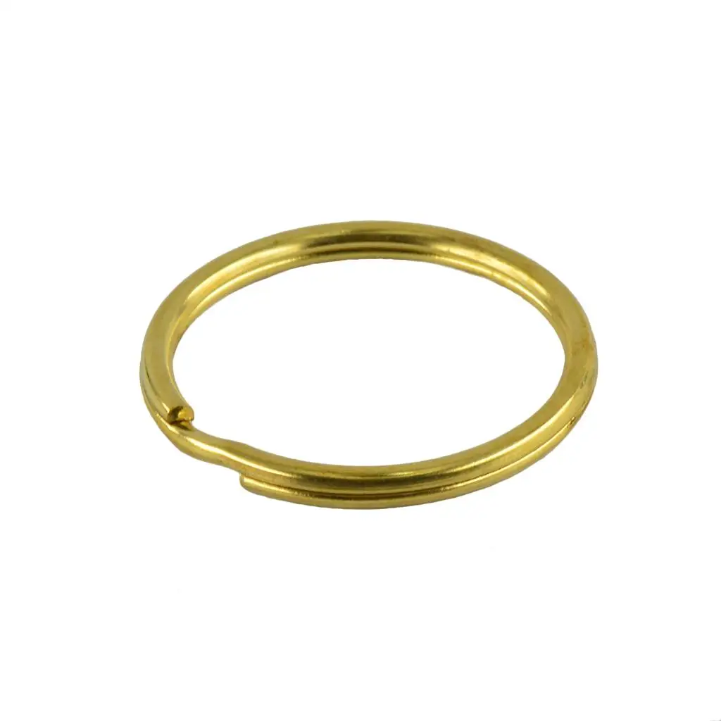 Brass Jewelry Connector Split Ring Clasps Hooks DIY Findings for Key Bag and Pendant