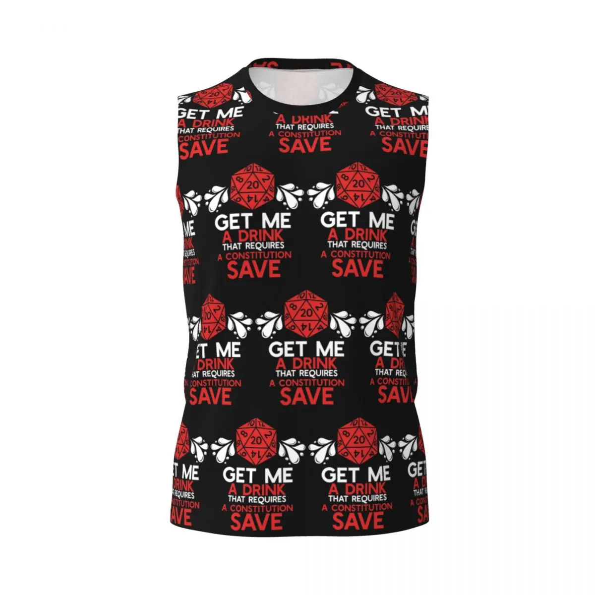 DND Pen And Paper Gift Id Men Printed Sleeveless T-shirt Casual Hip Hop Street Style Beach Holiday Tank Tops