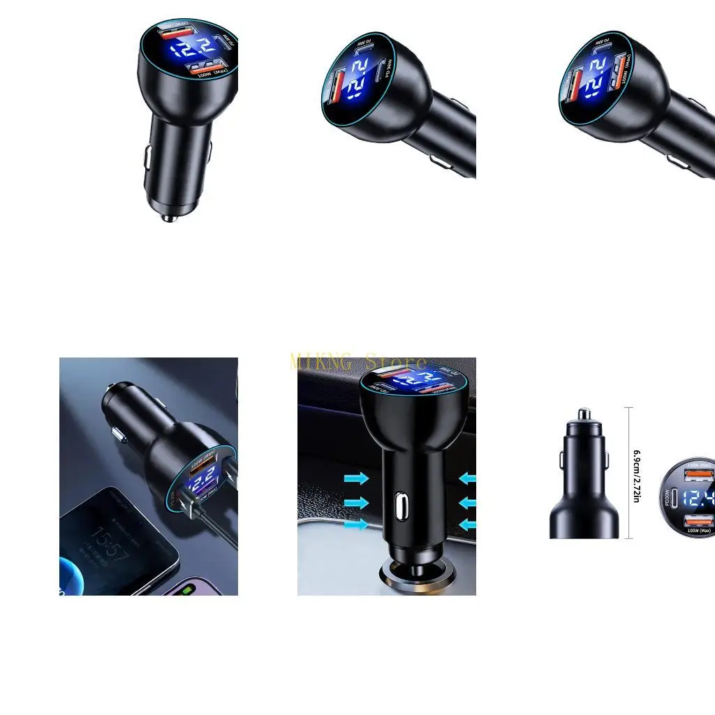 Multiports Car 30W Type C 100W USB Supports PD3.0 QC4.0 PPS Fast Charging For Vehicles Boats Best Sale