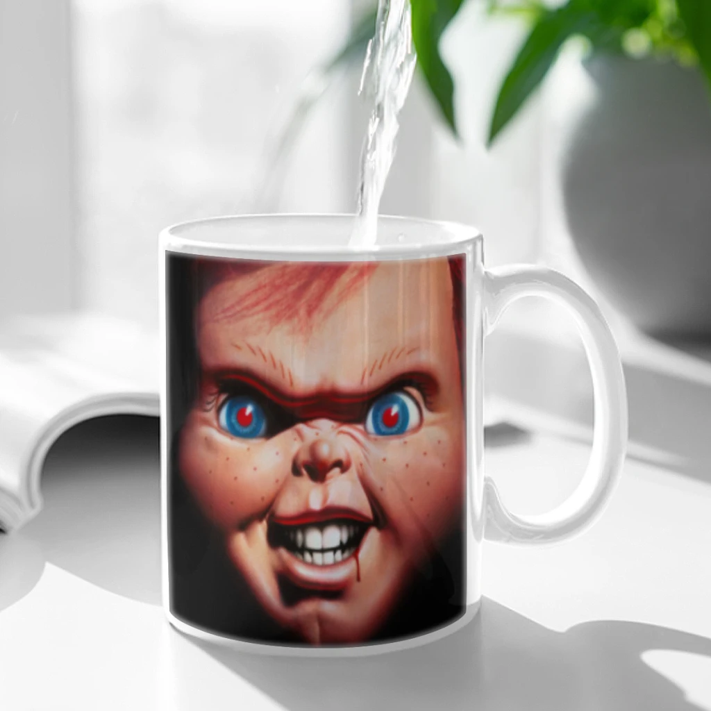 Horror Movie Chucky Child's Play Free shipping Ceramic Cup Coffee Oatmeal Breakfast Cup Creative Personality Mug