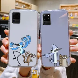 R-Regular Show Cartoon Phone Case For Samsung Galaxy A52 A12 A51 S21 Edge S22ULTRA S23 S20LITE Plus ultra Transparent Cover