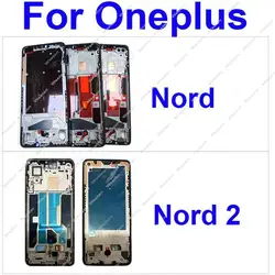 For OnePlus 1+ Nord Nord 2 5G Middle Frame Bezel Housing Back Middle Housing Frame LCD Cover Bezel Plate Chassis Parts