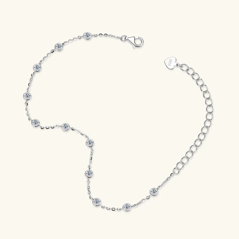 IOGOU 2,5 mm D-Farbe voller Moissanit-Diamant-Armband, Verlobungsschmuck, 925er Sterlingsilber, zertifizierte Damenmode-Armbänder – Detail 7