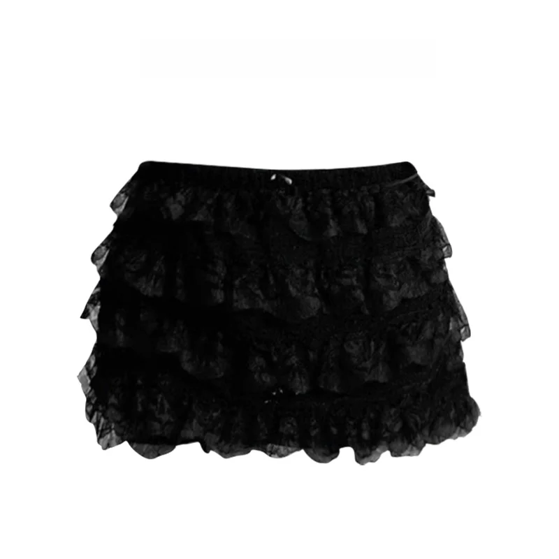 

Ballet Sle Lace A-Line Cake ort Skirt Women's 2024 New White f-length Summer Design Sensation Skirts Street Sle High...