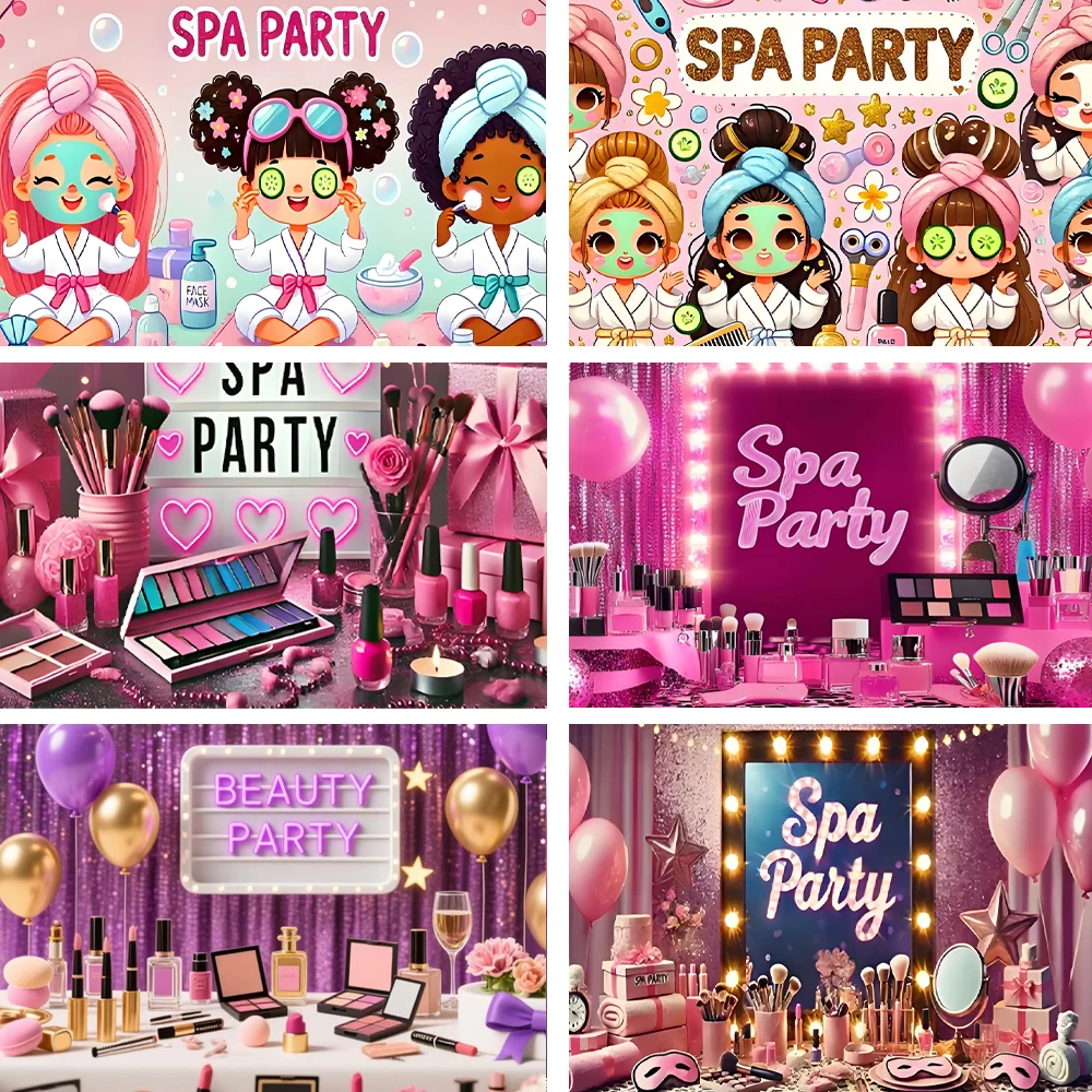 الوردي الجمال ماكياج سبا حفلة عيد ميلاد راية خلفية لوازم الديكور السيدات مثير الكبار الفتيات خلفية استوديو الهدايا الدعائم #1
