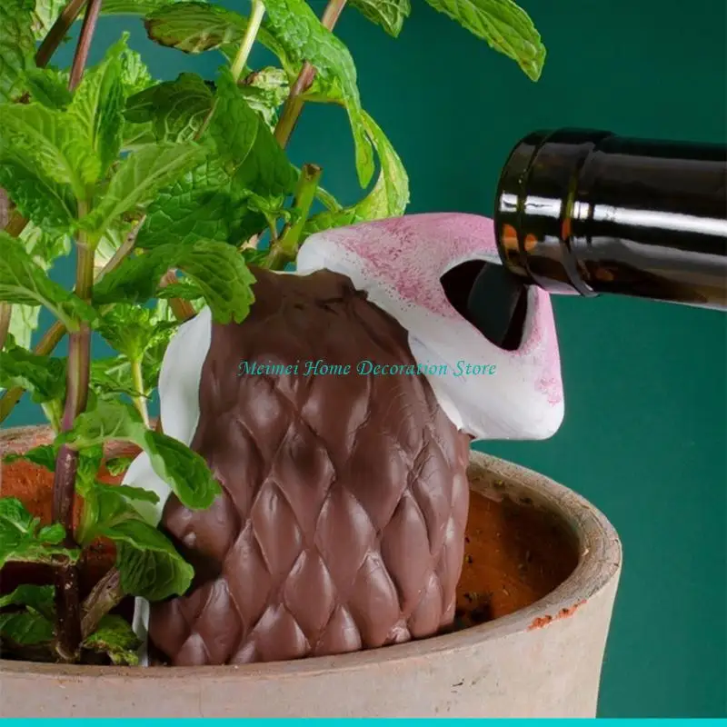 H7BF 4PCS Watering Bulbs Space Saving Watering Globes Irrigation Cartoon