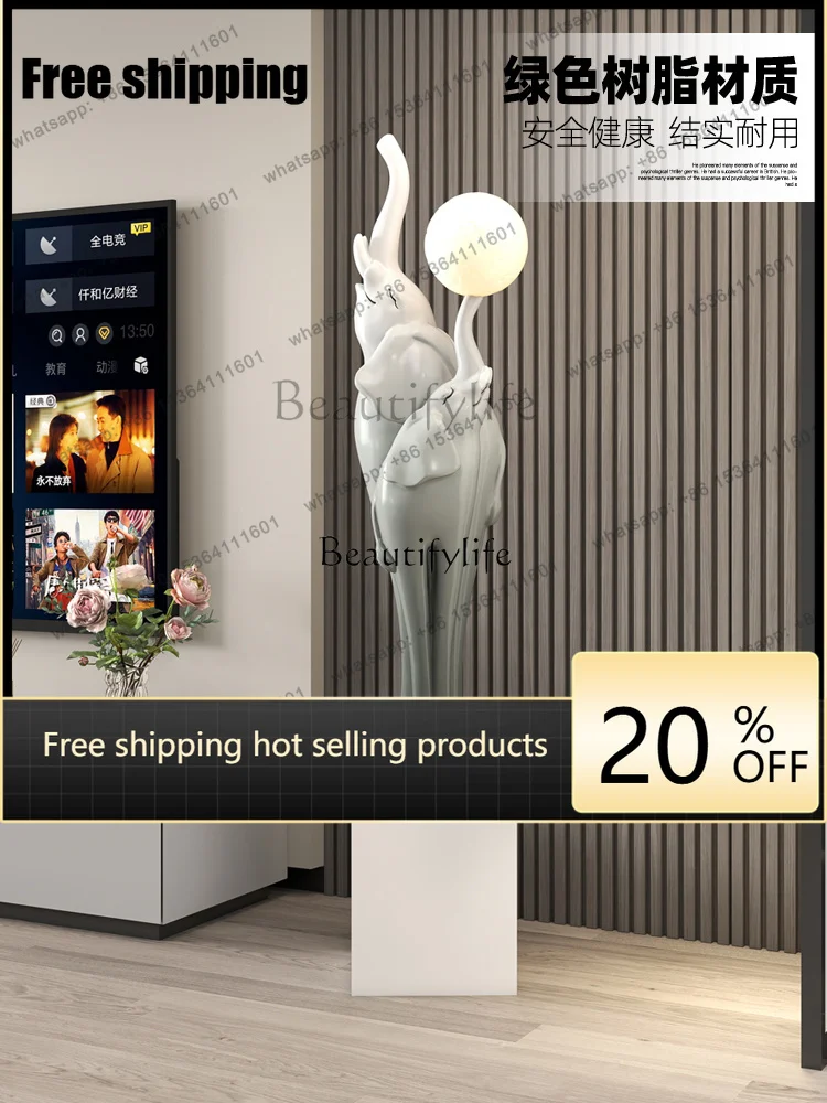 Factory Direct Modern light luxury elephant floor ornaments handicrafts move to a new home