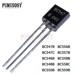 50PCS BC547B BC547C BC546B BC548B BC550B BC556B BC557B BC558B BC558C BC559B TO92 Triode Transistor