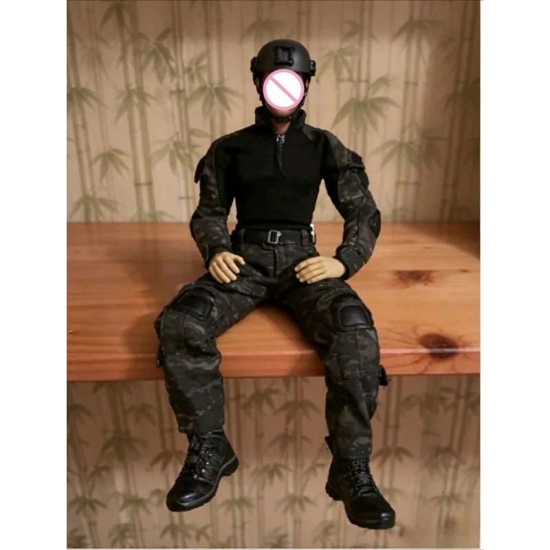 M001 1/6 Scale Male Soldier Military Clothing Gun Action Figure Model for 12'' Body Collection Accessories Model