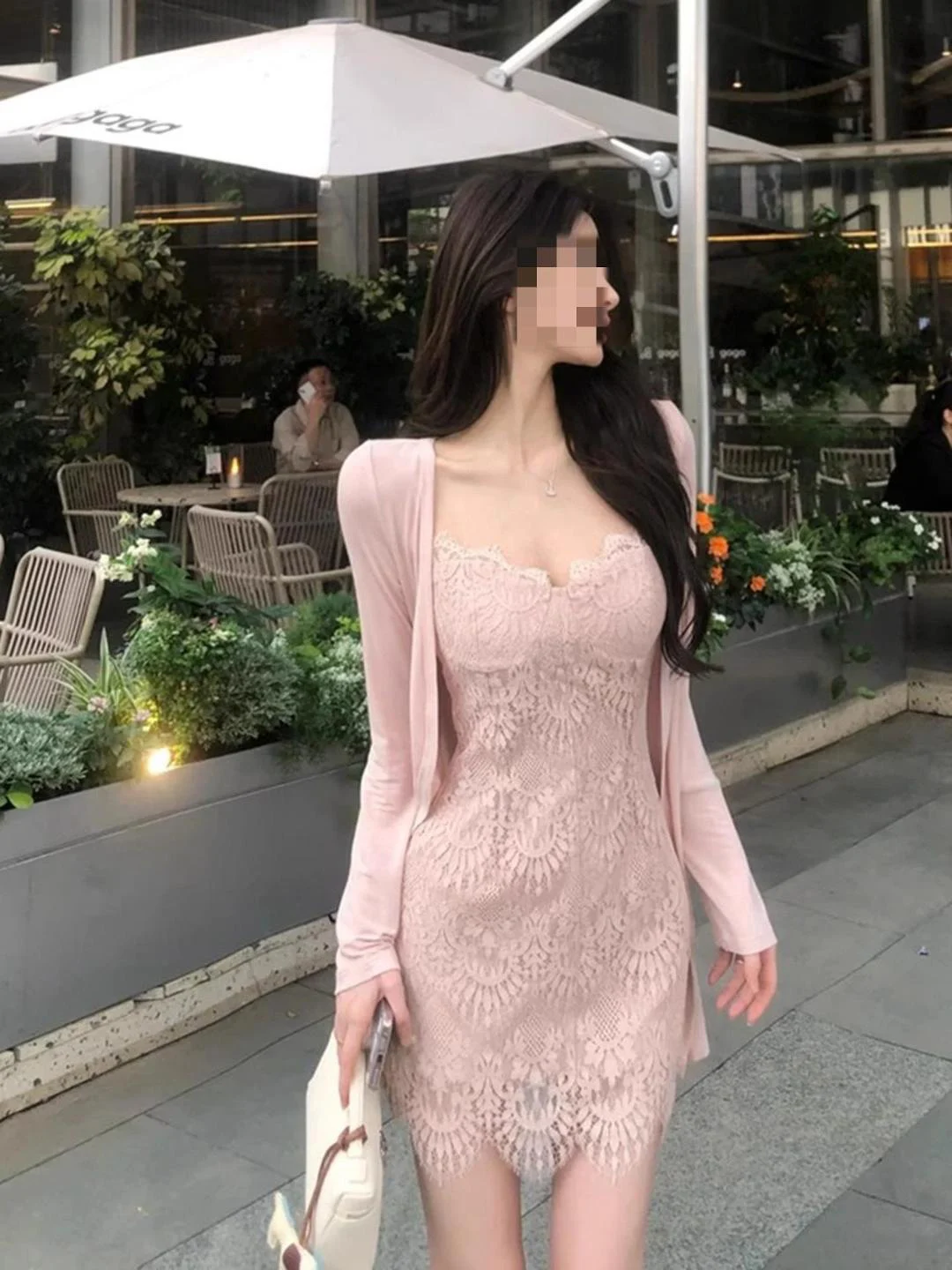 

Комплект XZY: Кардиган больших размеров с кружевной отделкой и короткая юбка с завышенной талией для женщин, летний, повседневный, из полиэстера