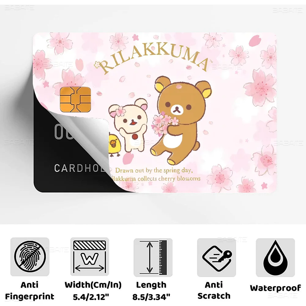 R-rilakkuma Cartoon Anime Cartoon Sticker Film Skin For Credit Card Debit Bank Bus Card