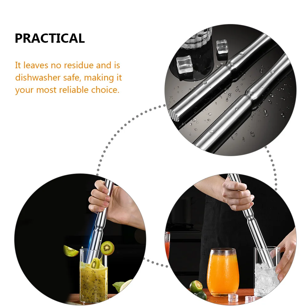 

Stainless Steel Muddler For Cocktail Ice Crushing Grinding Stick Bar Tool Lemon Pressing Rod Drink Mixer Hammer Home Bar